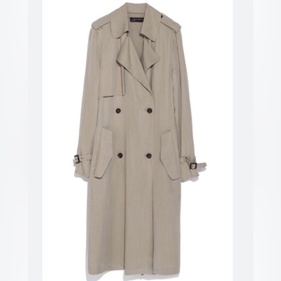 Zara Jackets & Coats Zara Flowy Trench Coat Long Duster Jacket